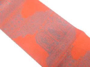 壁画模様織り出し　全通袋帯